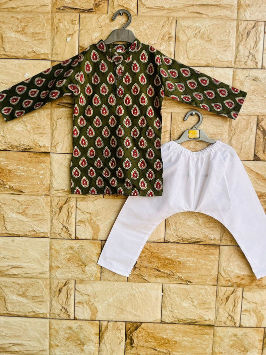 Boys' Cotton Kurta Set - Indian Ethnic Festival Wear