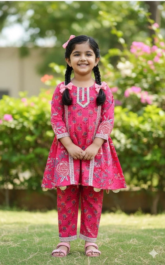 Indian Cotton Salwar Suit, Sharara Kurta Set, Baby Toddler Dress