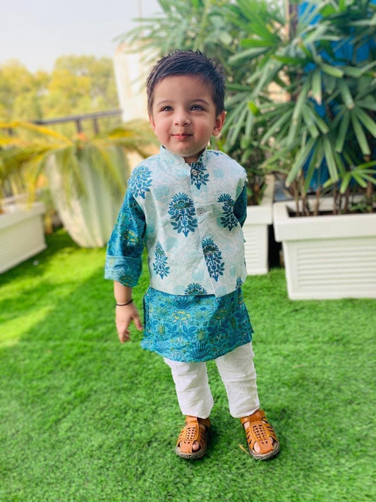 Boys Cotton Kurta Set: Indian Ethnic Festive Wear